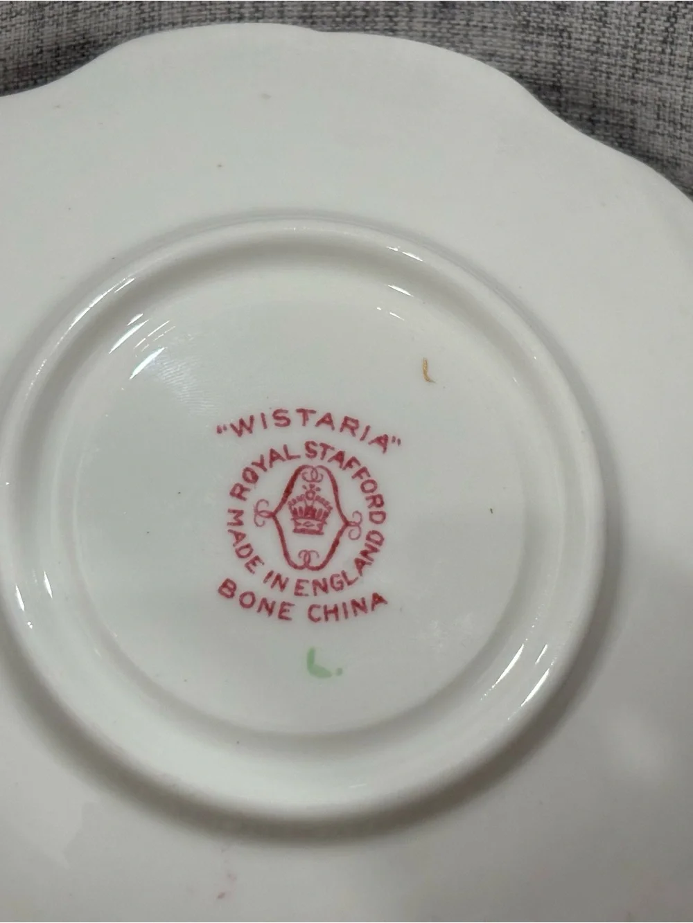 Vintage Royal Stafford Maded in England Bone China Teacup Saucer Set “Wisteria”